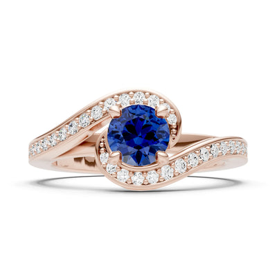 Swirl Round Gemstone Ring