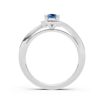 Swirl Round Gemstone Ring