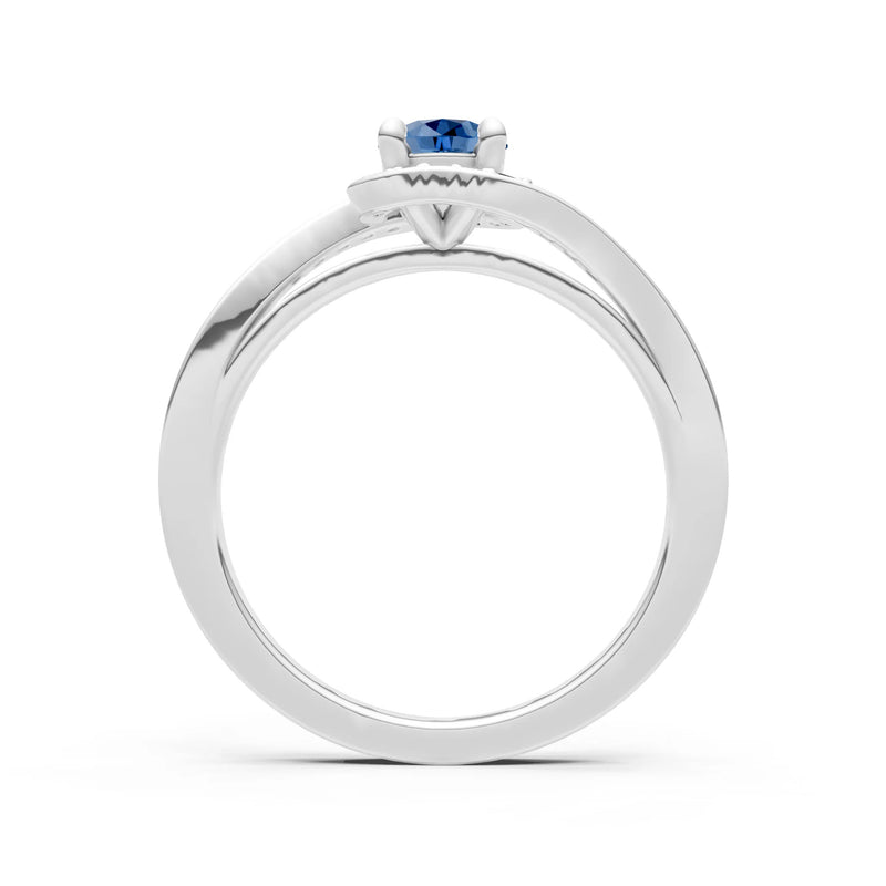 Swirl Round Gemstone Ring