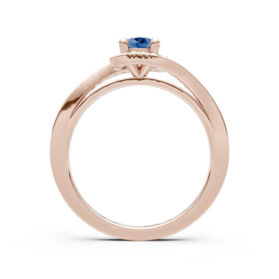 Swirl Round Gemstone Ring