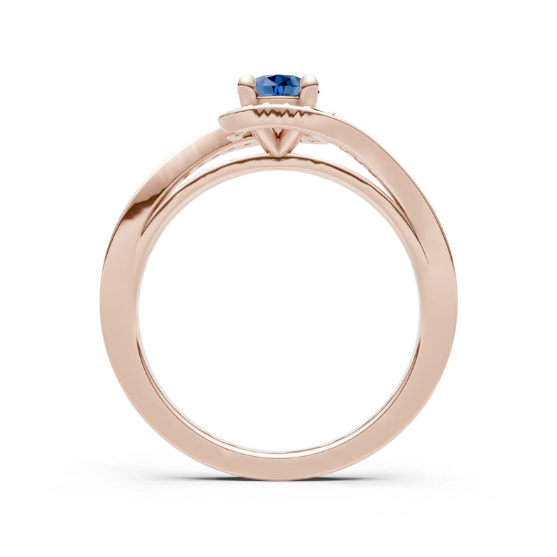 Swirl Round Gemstone Ring