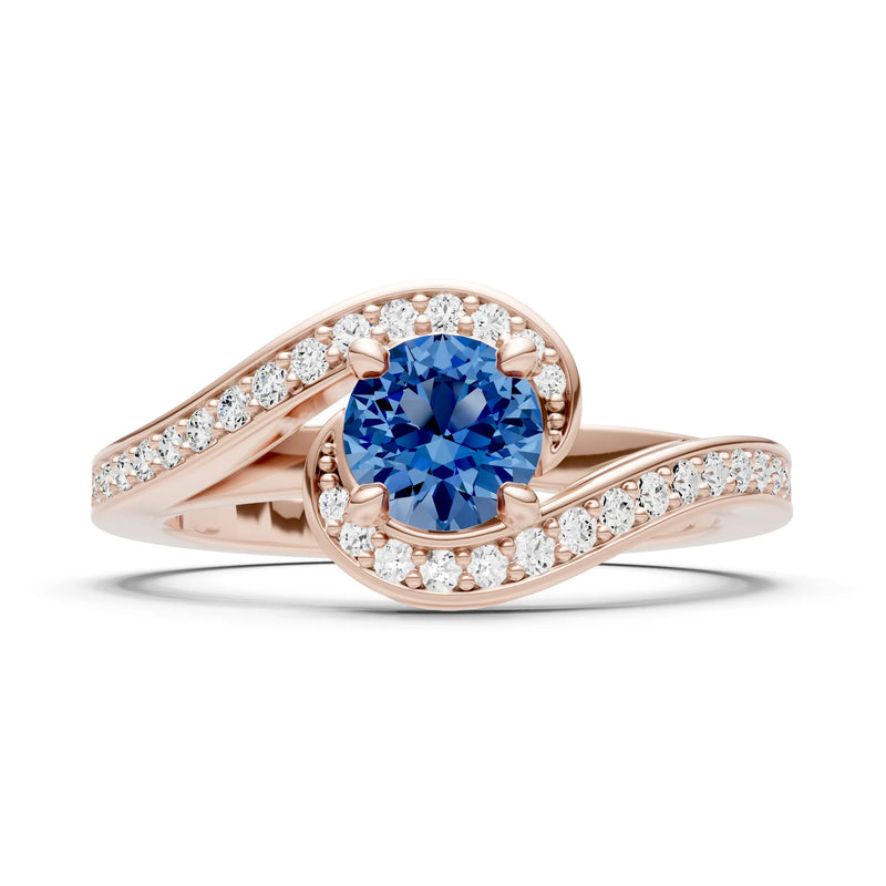 Swirl Round Gemstone Ring
