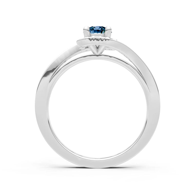Swirl Round Gemstone Ring