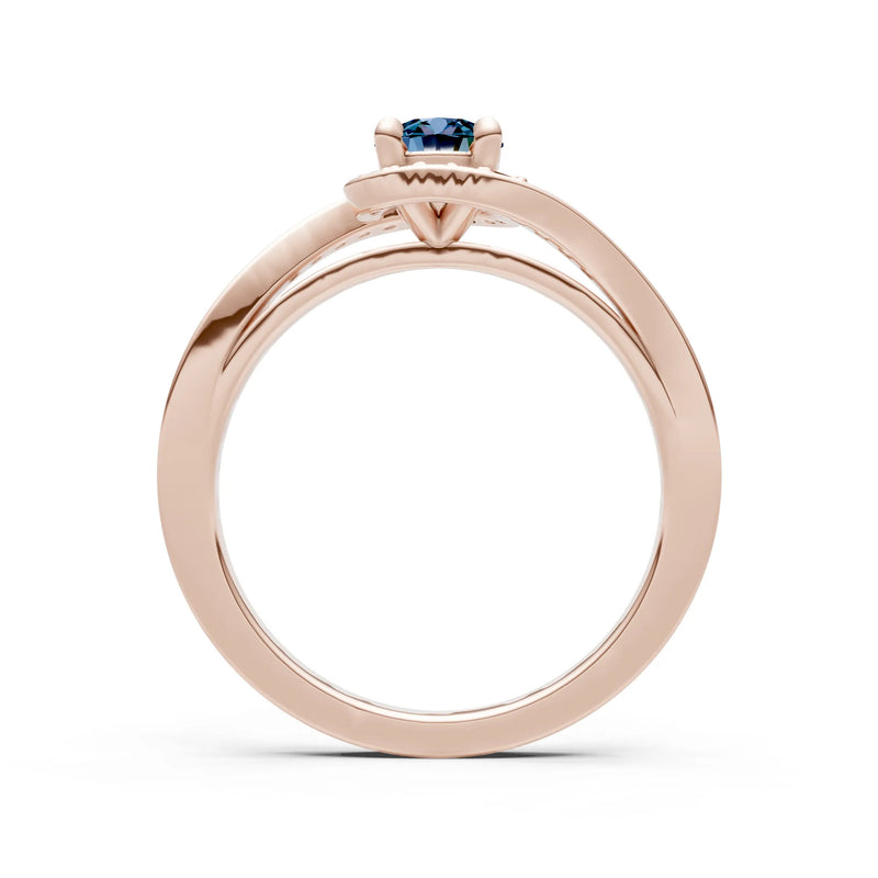 Swirl Round Gemstone Ring