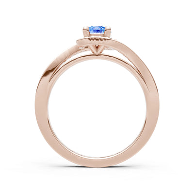 Swirl Round Gemstone Ring