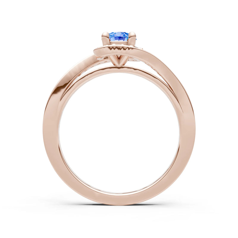 Swirl Round Gemstone Ring
