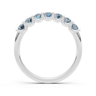 7 Stone Alternating Oval Gemstone Ring