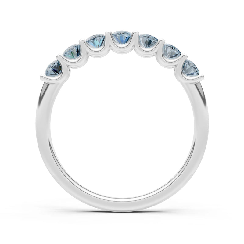 7 Stone Alternating Oval Gemstone Ring