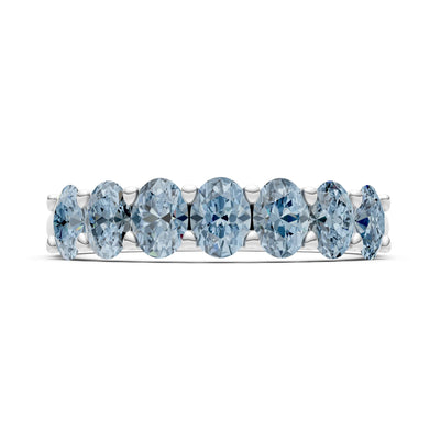7 Stone Alternating Oval Gemstone Ring