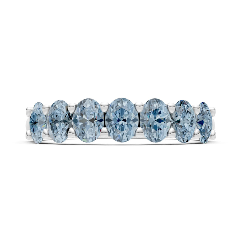 7 Stone Alternating Oval Gemstone Ring