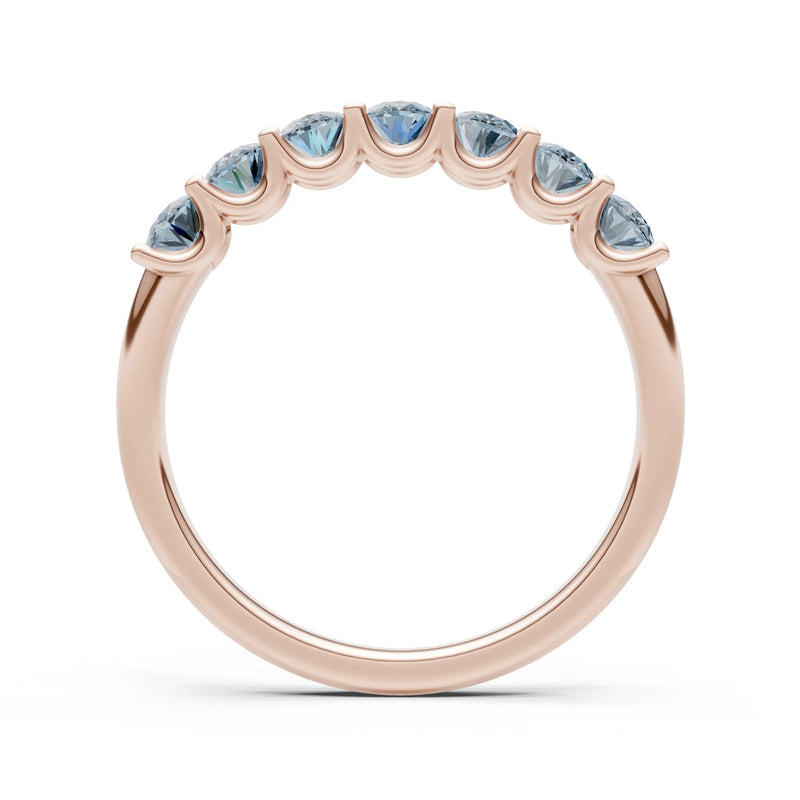 7 Stone Alternating Oval Gemstone Ring