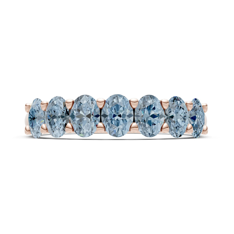 7 Stone Alternating Oval Gemstone Ring