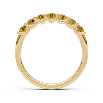 Citrine 7 Stone Alternating Oval Gemstone Ring