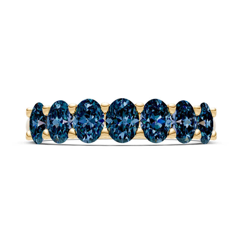Alexandrite 7 Stone Alternating Oval Gemstone Ring