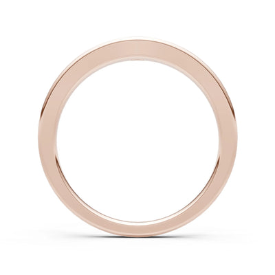 Flush Set Inlaid Mini Signet Gold Ring