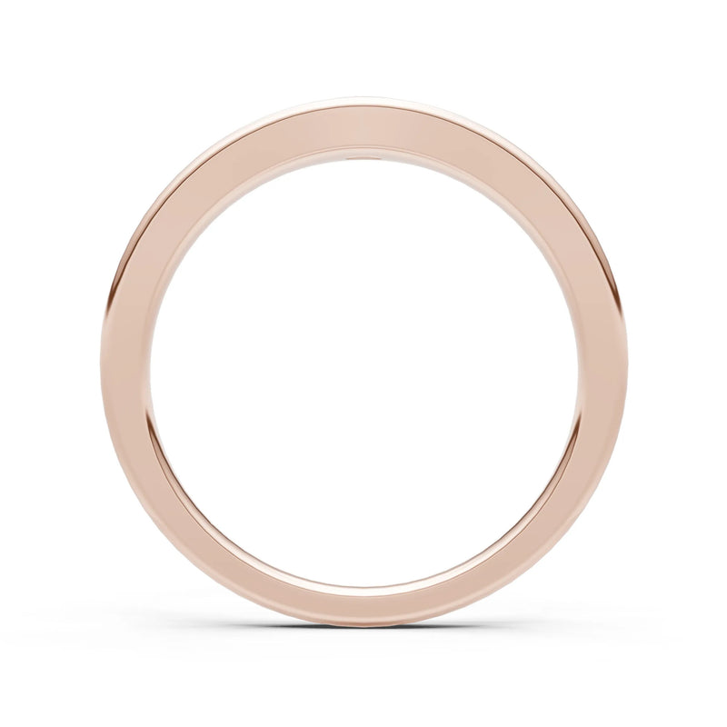 Flush Set Inlaid Mini Signet Gold Ring