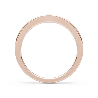 Flush Set Inlaid Mini Signet Gold Ring
