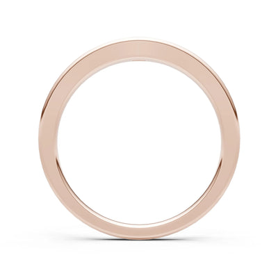 Flush Set Inlaid Mini Signet Gold Ring