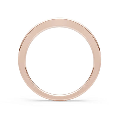 Flush Set Inlaid Mini Signet Gold Ring