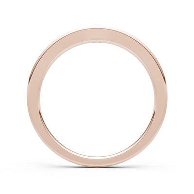 Flush Set Inlaid Mini Signet Gold Ring