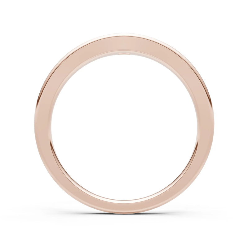 Flush Set Inlaid Mini Signet Gold Ring