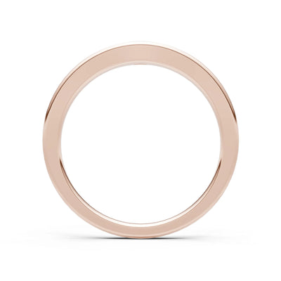 Flush Set Inlaid Mini Signet Gold Ring