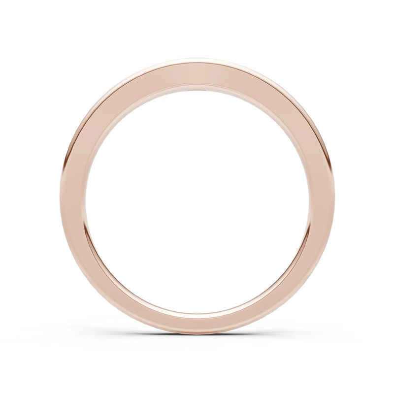 Flush Set Inlaid Mini Signet Gold Ring