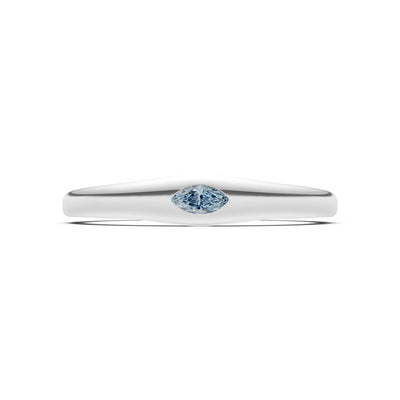 Flush Set Inlaid Mini Signet Gold Ring