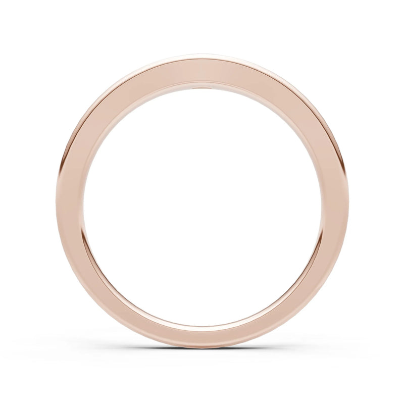 Flush Set Inlaid Mini Signet Gold Ring
