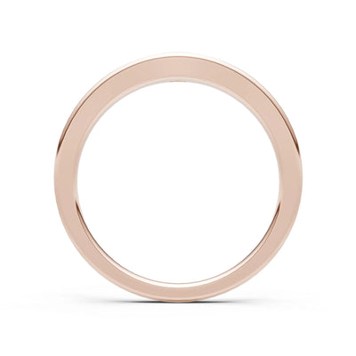 Flush Set Inlaid Mini Signet Gold Ring