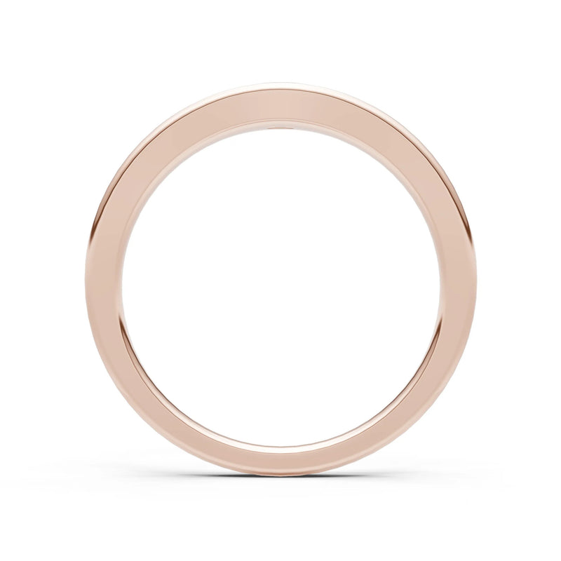 Flush Set Inlaid Mini Signet Gold Ring