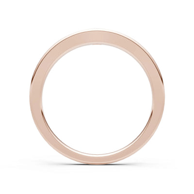Flush Set Inlaid Mini Signet Gold Ring