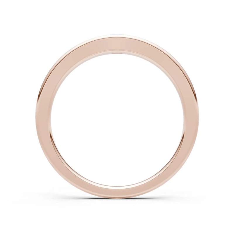 Flush Set Inlaid Mini Signet Gold Ring
