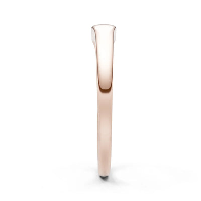 Flush Set Inlaid Mini Signet Gold Ring