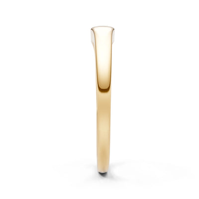 Flush Set Inlaid Mini Signet Gold Ring