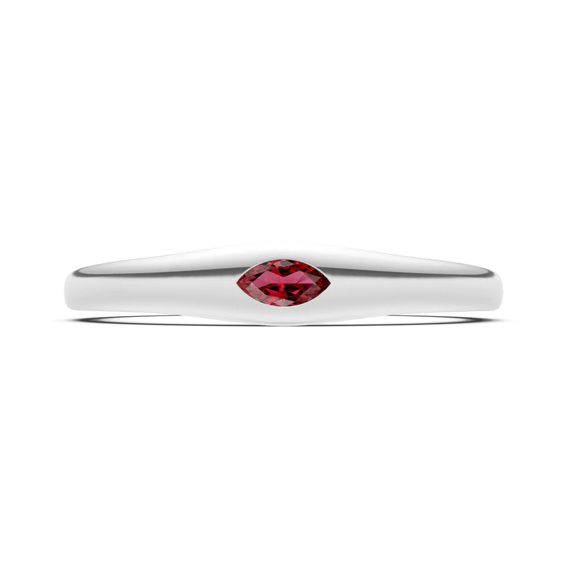 Flush Set Inlaid Mini Signet Gold Ring