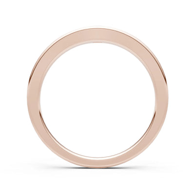 Flush Set Inlaid Mini Signet Gold Ring