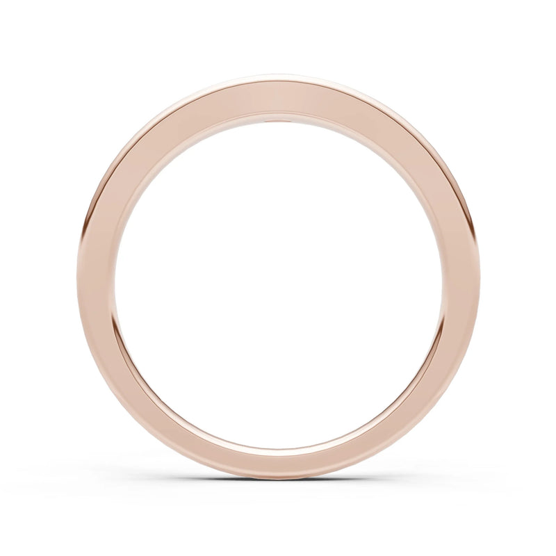 Flush Set Inlaid Mini Signet Gold Ring
