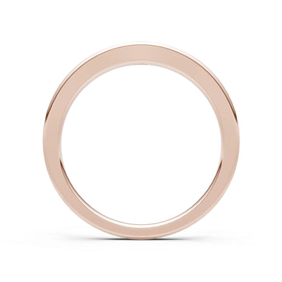 Flush Set Inlaid Mini Signet Gold Ring