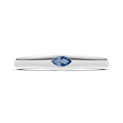 Flush Set Inlaid Mini Signet Gold Ring