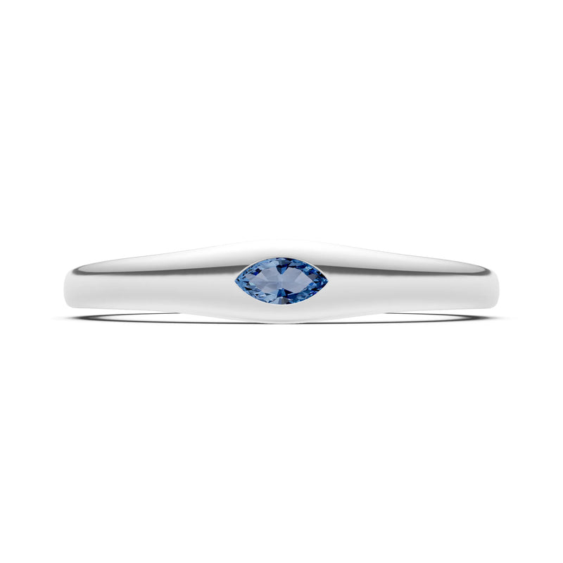 Flush Set Inlaid Mini Signet Gold Ring