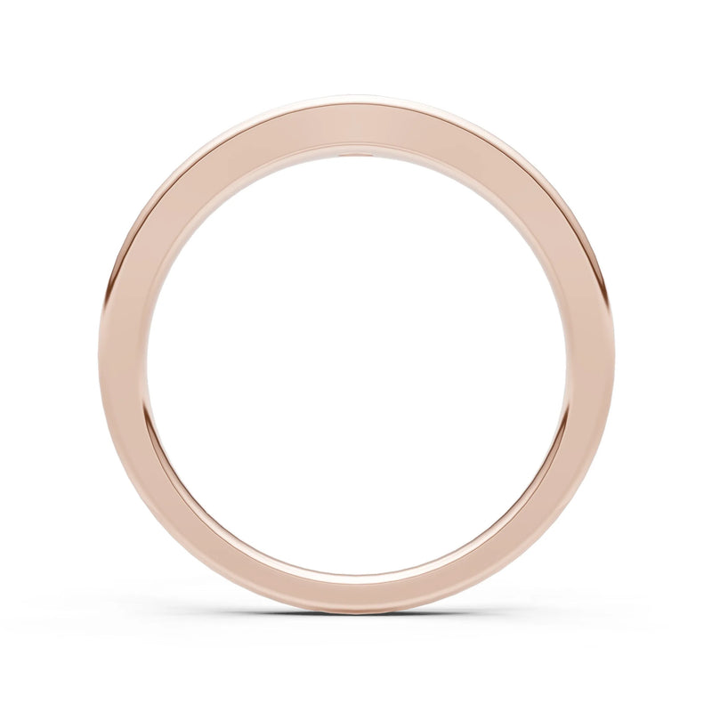 Flush Set Inlaid Mini Signet Gold Ring