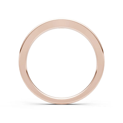 Flush Set Inlaid Mini Signet Gold Ring