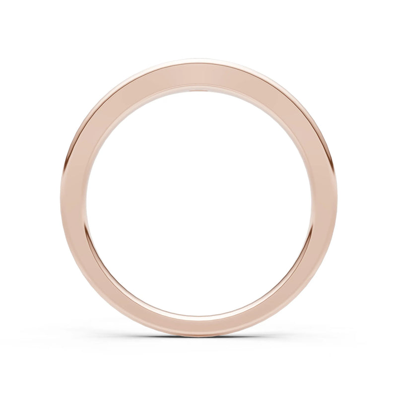 Flush Set Inlaid Mini Signet Gold Ring