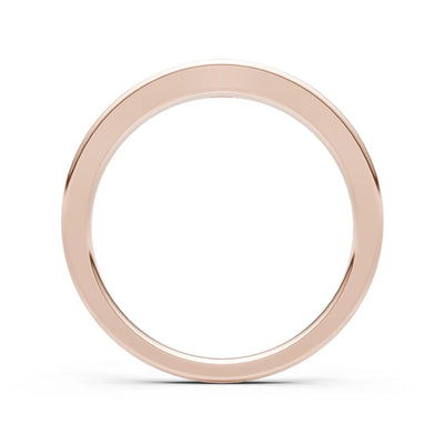 Flush Set Inlaid Mini Signet Gold Ring