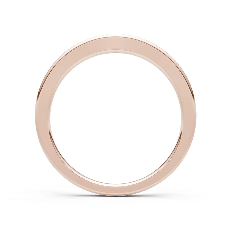 Flush Set Inlaid Mini Signet Gold Ring