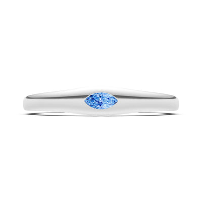 Flush Set Inlaid Mini Signet Gold Ring