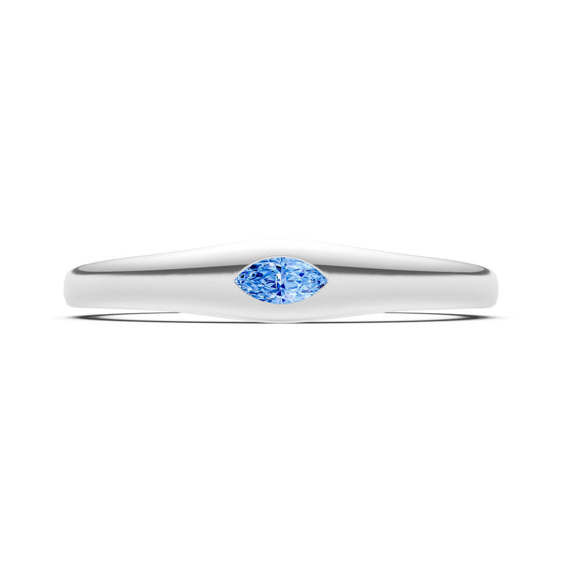 Flush Set Inlaid Mini Signet Gold Ring