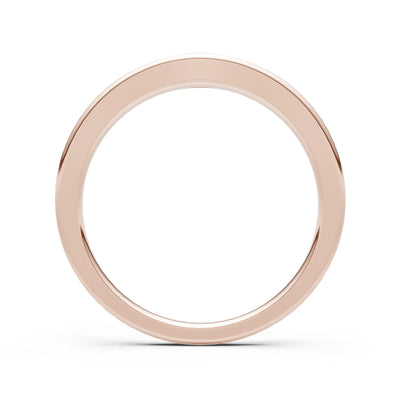 Flush Set Inlaid Mini Signet Gold Ring