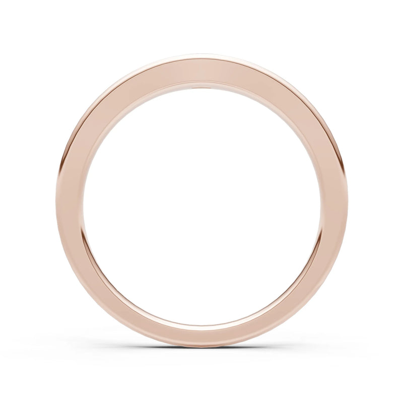Flush Set Inlaid Mini Signet Gold Ring